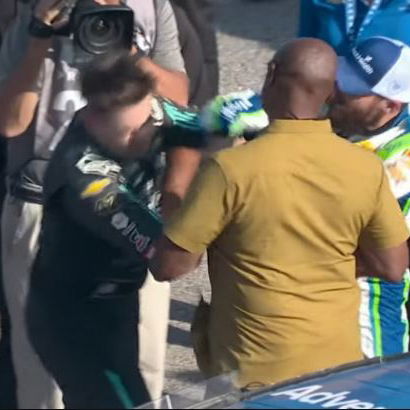 Ross Chastain, Noah Gragson Fight Punch at Kansas